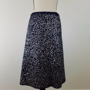 Anthropologie Manoush Blue Sequin Skirt Size L